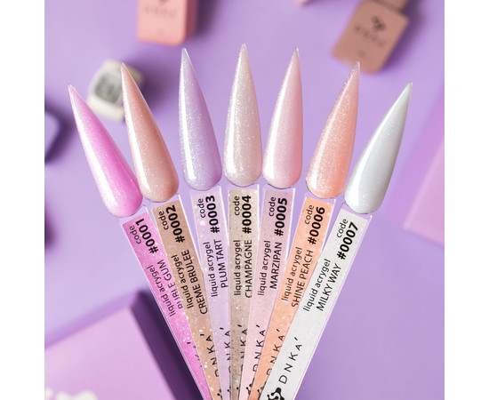 Изображение 2 Гель для ногтей DNKa Liquid Acrygel №0004 Champagne, 15 мл, Объем (мл, г): 15, Цвет: 0004