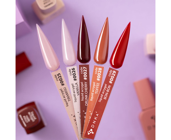 Изображение 2 Гель для ногтей DNKa Liquid Acrygel №0029 Bon-Bon, 12 мл, Объем (мл, г): 12, Цвет: 0029