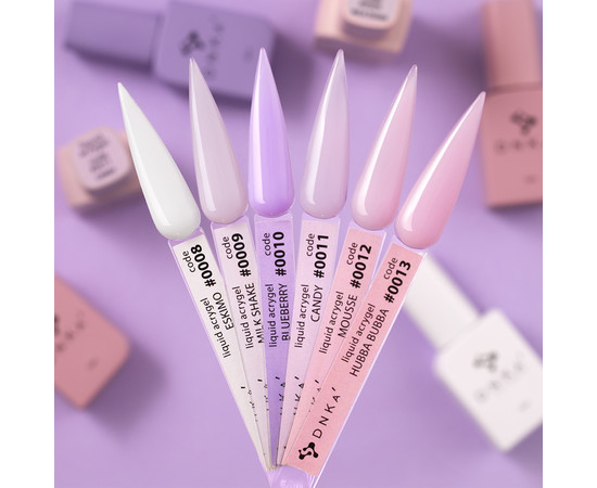 Изображение 2 Гель для ногтей DNKa Liquid Acrygel №0010 Blueberry, 15 мл, Объем (мл, г): 15, Цвет: 0010