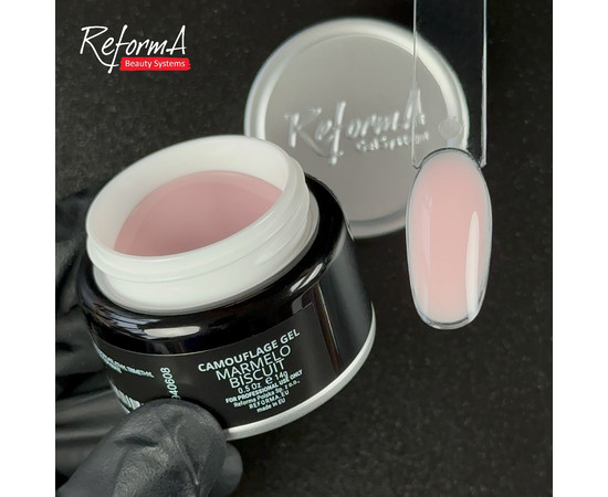 Зображення 2 Гель для моделювання Reforma Camouflage Gel Marmelo Biscuit, 14г, Об'єм (мл, г): 14, Колір: Marmelo Biscuit