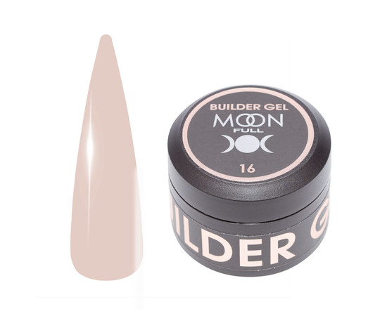 Зображення  Гель для нарощування нігтів Moon Full Builder Gel №16, 30 мл, Об'єм (мл, г): 30, Колір: 16