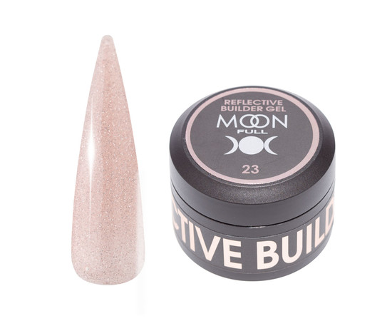 Зображення  Гель для нарощування нігтів Moon Full Reflective Builder Gel №25 з шимером світловідбивний, 30 мл, Об'єм (мл, г): 30, Колір: 25