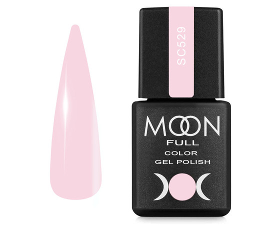 Зображення  Гель-лак для нігтів Moon Full Color Gel Polish №SC529 блідо-рожевий, 8 мл, Об'єм (мл, г): 8, Колір: SC529