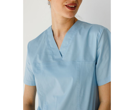 Зображення 4 Медичний костюм жіночий Топаз лазуровий р. 54, "БІЛИЙ ХАЛАТ" 488-333-708, Розмір: 54, Цвет: лазурный
