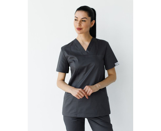 Зображення 3 Медичний костюм жіночий Топаз темно-сірий NEW р. 44, "БІЛИЙ ХАЛАТ" 488-408-705, Розмір: 44, Цвет: темно-сірий