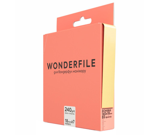 Зображення 2 Файл-стрічка для пилки Wonderfile in white (160х18 мм 240 грит 7 метрів)
