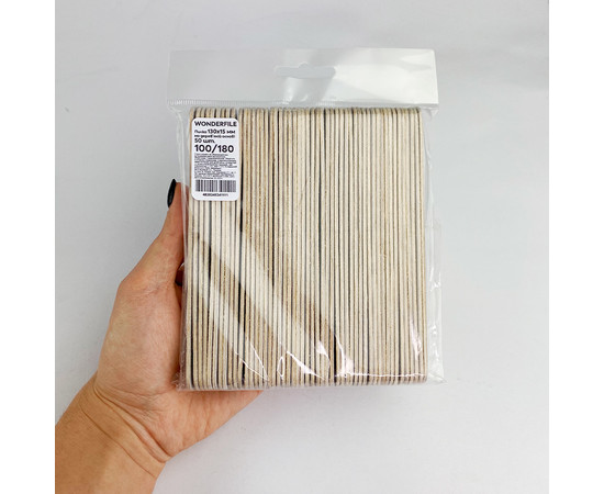 Изображение 4 Пилка на деревянной основе с принтом Wonderfile (130x15 мм 100/180 грит 50 шт)