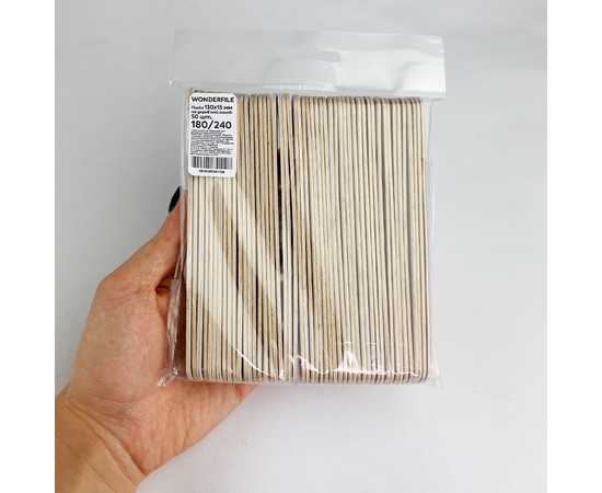 Изображение 4 Пилка на деревянной основе с принтом Wonderfile (130x15 мм 180/240 грит 50 шт)