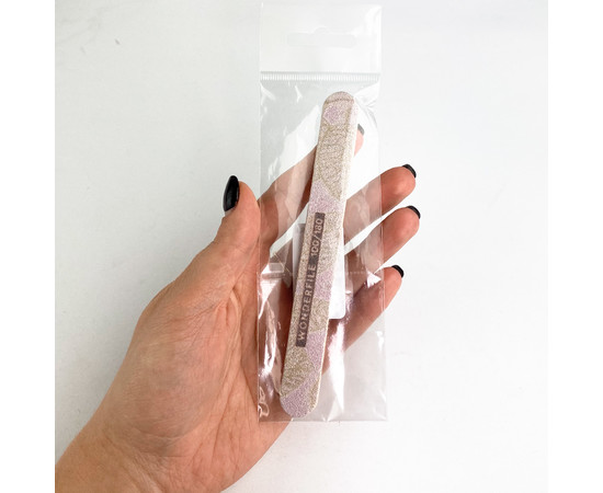 Зображення 5 Одноразова пилка-баф Wonderfile in white (130х15 мм 100/180 грит 1 шт)