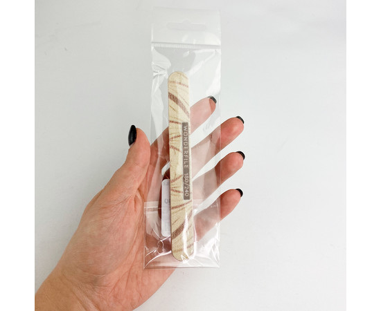 Зображення 5 Одноразова пилка-баф Wonderfile in white (130х15 мм 180/240 грит 1 шт)