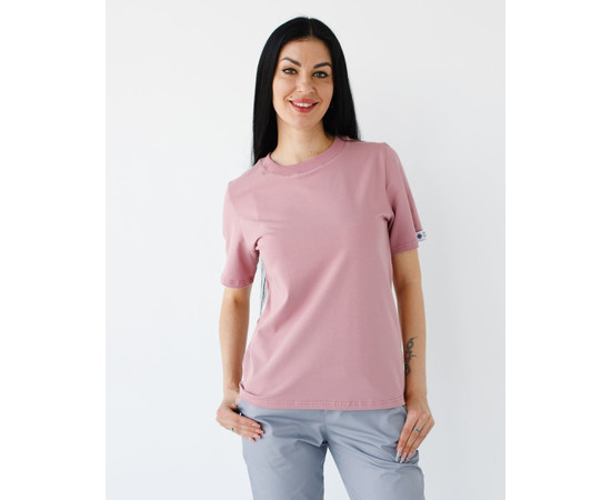 Зображення 2 Медична базова футболка жіноча попелясто-рожева р. S, "БІЛИЙ ХАЛАТ" 498-429-924, Розмір: S, Цвет: попелясто-рожевий