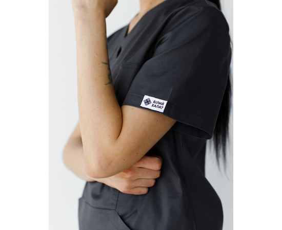 Зображення 5 Медичний костюм жіночий Топаз темно-сірий NEW р. 54, "БІЛИЙ ХАЛАТ" 488-408-705, Розмір: 54, Цвет: темно-сірий