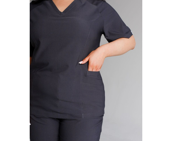 Изображение 5 Медицинский костюм женский Аризона графит р. 48, "БЕЛЫЙ ХАЛАТ" 468-503-924, Размер: 48, Цвет: графит