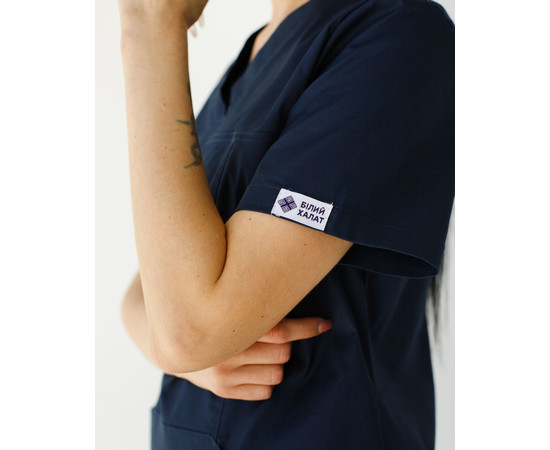 Зображення 6 Медичний костюм жіночий Топаз темно-синій р. 46, "БІЛИЙ ХАЛАТ" 488-406-705, Розмір: 46, Цвет: темно синій