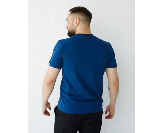 Изображение 2 Медицинская базовая футболка мужская синяя р. 2XL, "БЕЛЫЙ ХАЛАТ" 500-322-924, Размер: 2XL, Цвет: синий