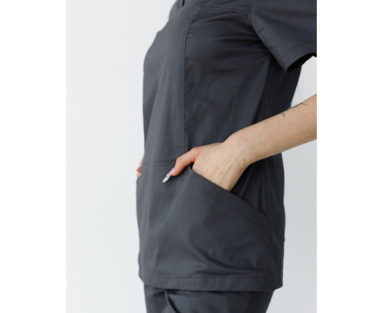 Зображення 6 Медичний костюм жіночий Топаз темно-сірий NEW р. 40, "БІЛИЙ ХАЛАТ" 488-408-705, Розмір: 40, Цвет: темно-сірий