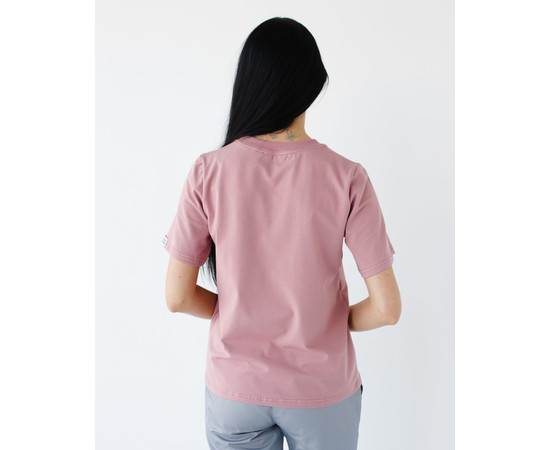 Изображение 4 Медицинская базовая футболка женская пепельно-розовая р. M, "БЕЛЫЙ ХАЛАТ" 498-429-924, Размер: M, Цвет: пепельно-розовый