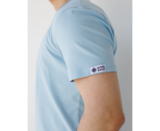 Зображення 5 Медична базова футболка чоловіча блакитна р. L, "БІЛИЙ ХАЛАТ" 500-333-924, Розмір: L, Цвет: блакитний