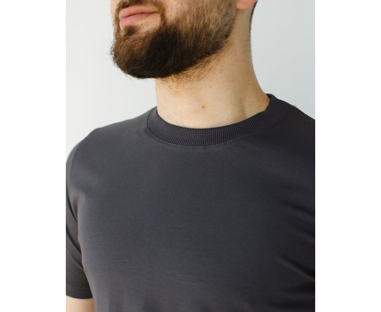 Зображення 3 Медична базова футболка чоловіча графіт р. 2XL, "БІЛИЙ ХАЛАТ" 500-503-924, Розмір: 2XL, Цвет: графіт