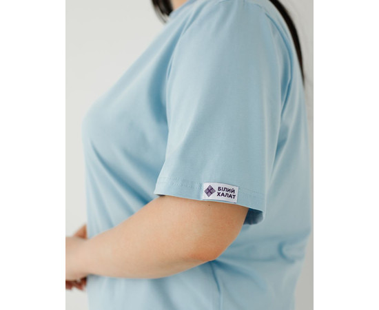 Зображення 8 Медична базова футболка жіноча блакитна р. 2XL, "БІЛИЙ ХАЛАТ" 498-333-924, Розмір: 2XL, Цвет: блакитний