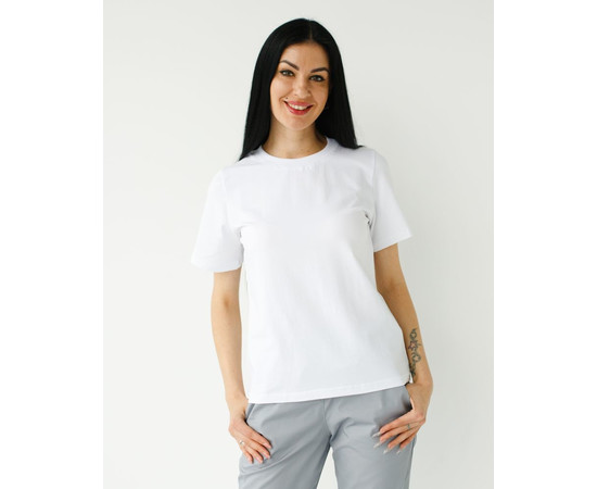 Изображение 2 Медицинская базовая футболка женская белая р. L, "БЕЛЫЙ ХАЛАТ" 498-324-924, Размер: L, Цвет: белый