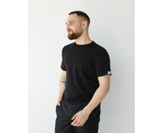 Изображение 3 Медицинская базовая футболка мужская черная р. 3XL, "БЕЛЫЙ ХАЛАТ" 500-321-924, Размер: 3XL, Цвет: черный