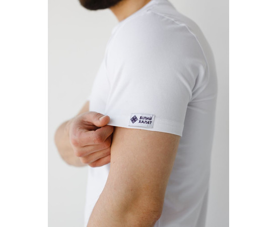 Зображення 5 Медична базова футболка чоловіча біла р. XL, "БІЛИЙ ХАЛАТ" 500-324-924, Розмір: XL, Цвет: білий