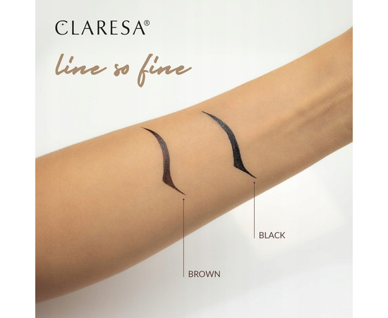 Изображение 3 Подводка-фломастер для глаз стойкая Claresa Line So Fine коричневая, 0.8 г