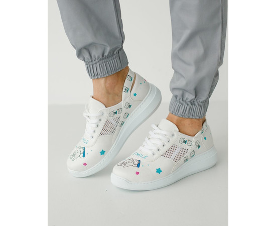 Зображення 4 Взуття медичне жіноче кросівки з відкритою п'ятою Supper Teeth PU підошва р. 37, "БІЛИЙ ХАЛАТ" 347-324-936, Розмір: 37, Цвет: supper teeth