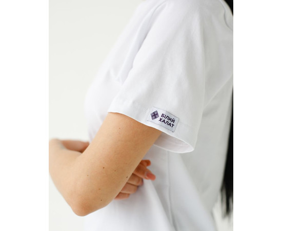 Зображення 8 Медична базова футболка жіноча біла р. 3XL, "БІЛИЙ ХАЛАТ" 498-324-924, Розмір: 3XL, Цвет: білий