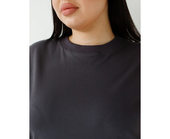 Изображение 6 Медицинская базовая футболка женская графит р. 2XL, "БЕЛЫЙ ХАЛАТ" 498-503-924, Размер: 2XL, Цвет: графит