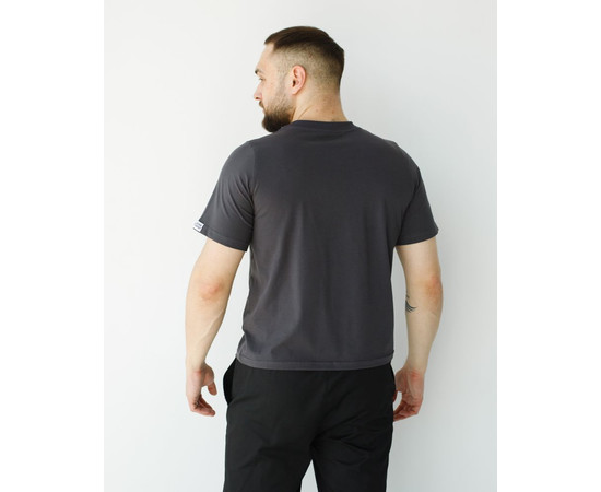 Изображение 2 Медицинская базовая футболка мужская графит р. M, "БЕЛЫЙ ХАЛАТ" 500-503-924, Размер: M, Цвет: графит