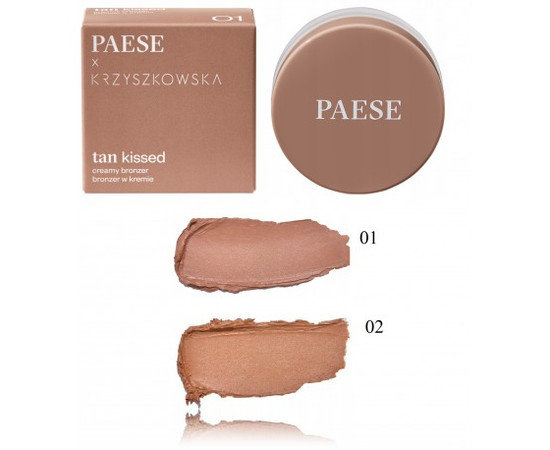 Изображение 4 Бронзер кремовый для лица Paese Creamy Tan Kissed 02, 12 г, Объем (мл, г): 12, Цвет: 02