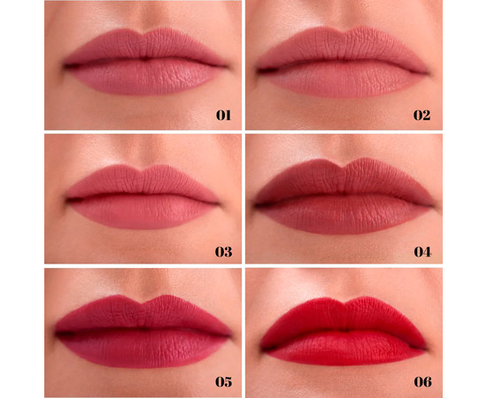 Зображення 6 Рідка помада для губ матова з вітаміном Е Paese The Kiss Lips Liquid Lipstick 05 raspberry red, 3.4 мл, Об'єм (мл, г): 3.4, Колір: 05