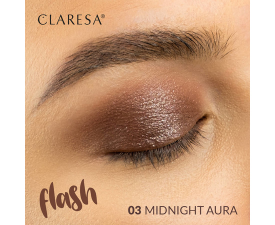 Изображение 2 Блестящие тени для век Claresa Flash Eyeshadow 03 Midnight Aura, 3 г, Объем (мл, г): 3, Цвет: 03