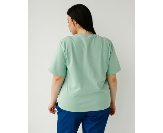 Изображение 4 Медицинская базовая футболка женская ментол р. M, "БЕЛЫЙ ХАЛАТ" 498-441-924, Размер: M, Цвет: ментол