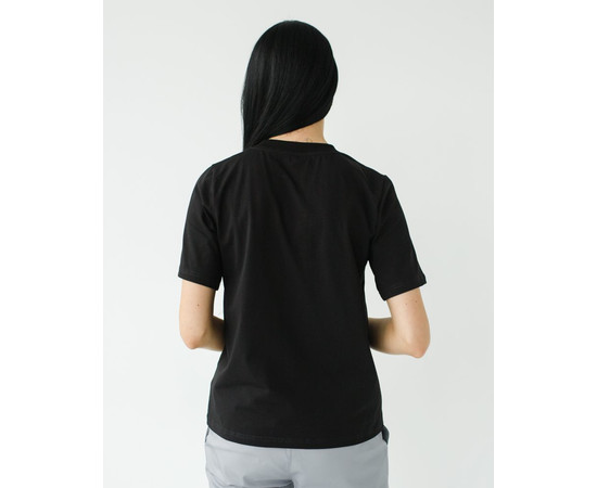 Зображення 3 Медична базова футболка жіноча чорна р. S, "БІЛИЙ ХАЛАТ" 498-321-924, Розмір: S, Цвет: чорний