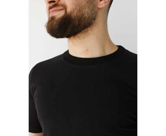 Изображение 4 Медицинская базовая футболка мужская черная р. M, "БЕЛЫЙ ХАЛАТ" 500-321-924, Размер: M, Цвет: черный