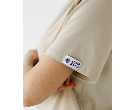 Зображення 6 Медична базова футболка жіноча бежева р. L, "БІЛИЙ ХАЛАТ" 498-454-924, Розмір: L, Цвет: бежевый