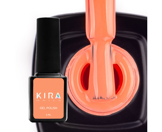 Изображение 2 Гель-лак Kira Nails №020 (розово-персиковый, неоновый), 6 мл, Объем (мл, г): 6, Цвет: 020