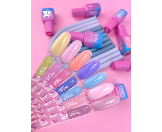Зображення 4 Рідкий гель моделюючий для нігтів LUNAMoon Light Acrygel №17, 30 мл, Об'єм (мл, г): 30, Колір: 17