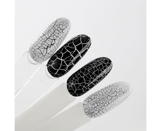 Зображення 2 Гель-лак Kira Nails Crack Effect Black, 6 мл, Об'єм (мл, г): 6, Колір: Black