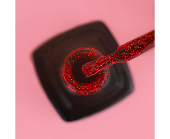 Зображення 2 Гель-лак Red Hot Kira Peppers №002 (червоний з кораловими блискітками), 6 мл, Об'єм (мл, г): 6, Колір: 002