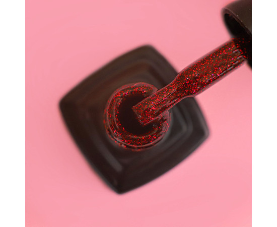 Изображение 2 Гель-лак Red Hot Kira Peppers №003 (винный с карминовыми блестками), 6 мл, Объем (мл, г): 6, Цвет: 003