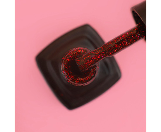 Зображення 2 Гель-лак Red Hot Kira Peppers №005 (вишневий з малиновими блискітками), 6 мл, Об'єм (мл, г): 6, Колір: 005