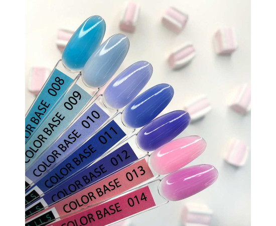 Зображення 3 Kira Nails Color Base 010 (лілово-блакитний), 6 мл, Об'єм (мл, г): 6, Колір: 010