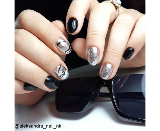 Изображение 5 Гель-лак Kira Nails 24 Karat №001 (серебро с большим количеством блесток), 6 мл, Объем (мл, г): 6, Цвет: 001