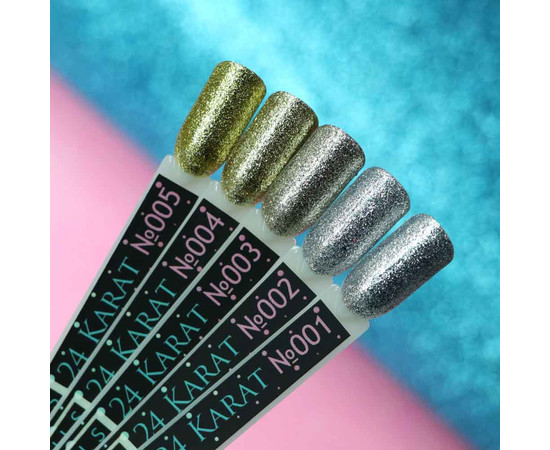 Изображение 4 Гель-лак Kira Nails 24 Karat №005 (золото шампань с большим количеством блесток), 6 мл, Объем (мл, г): 6, Цвет: 005