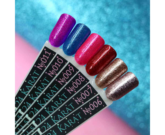 Зображення 4 Гель-лак Kira Nails 24 Karat №011 (фіолетовий з блискітками), 6 мл, Об'єм (мл, г): 6, Колір: 011