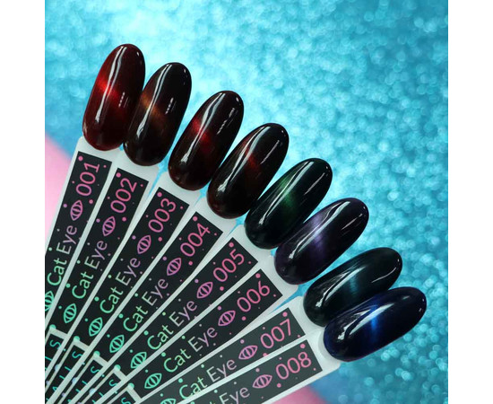 Зображення 4 Гель-лак Kira Nails Cat Eye №002 (винно-золотий, магнітний), 6 мл, Об'єм (мл, г): 6, Колір: 002